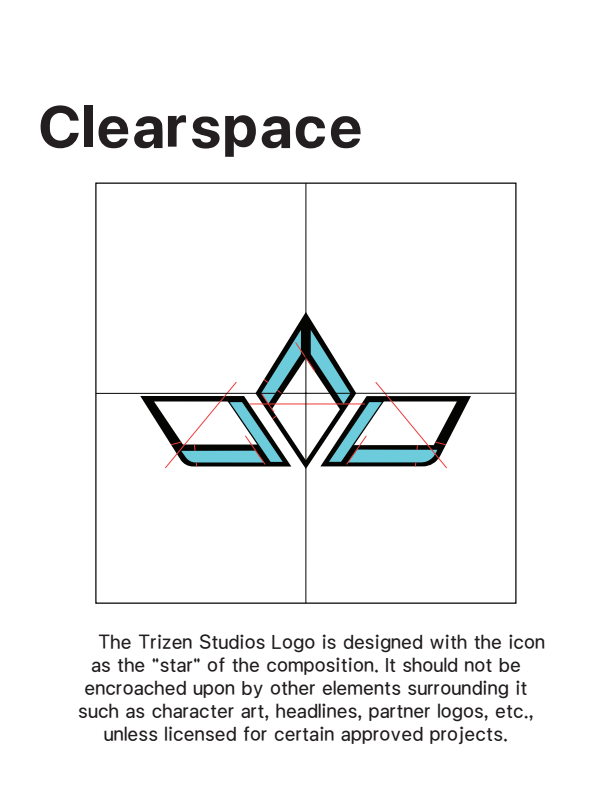 Trizen Studios Logo Clearspace and Grid Geometry